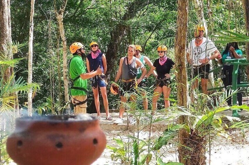 Extreme Adventure in Cobá (ATVs + Zip Lines + Cenote + Buffet)