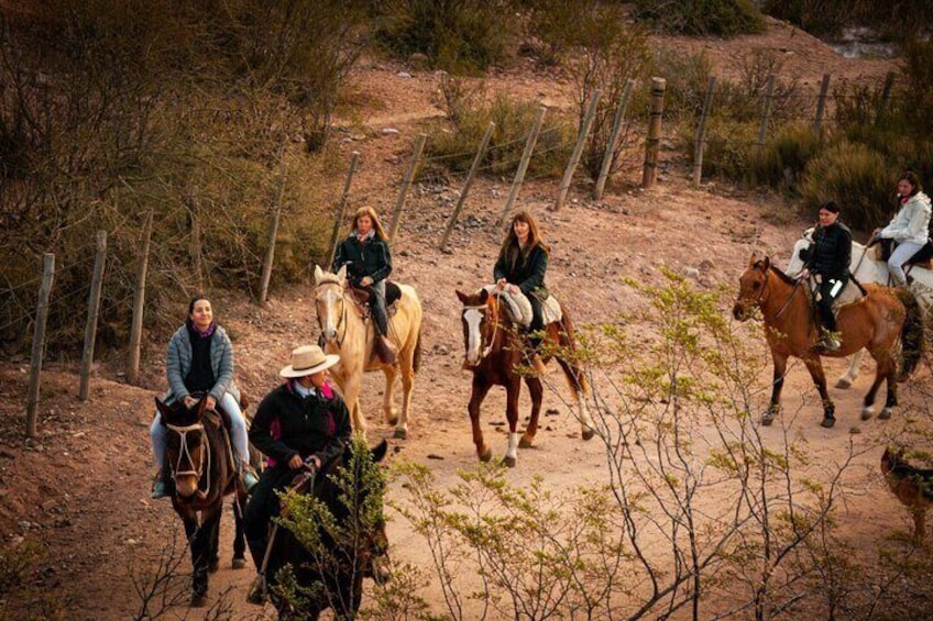 Private Experience Adventure Horseback Ride with Asado in Mendoza