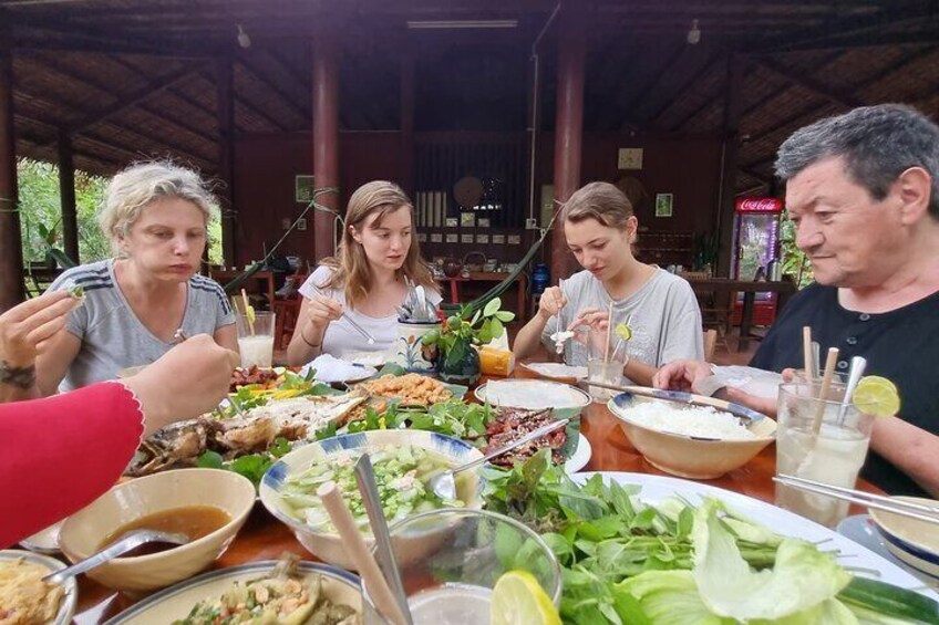Lunch with a Local Family: Experience the local culture of the Mekong Delta by having lunch with a local family.
