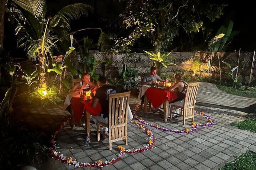 Evening Cooking Class with Romantic Dinner in Ubud