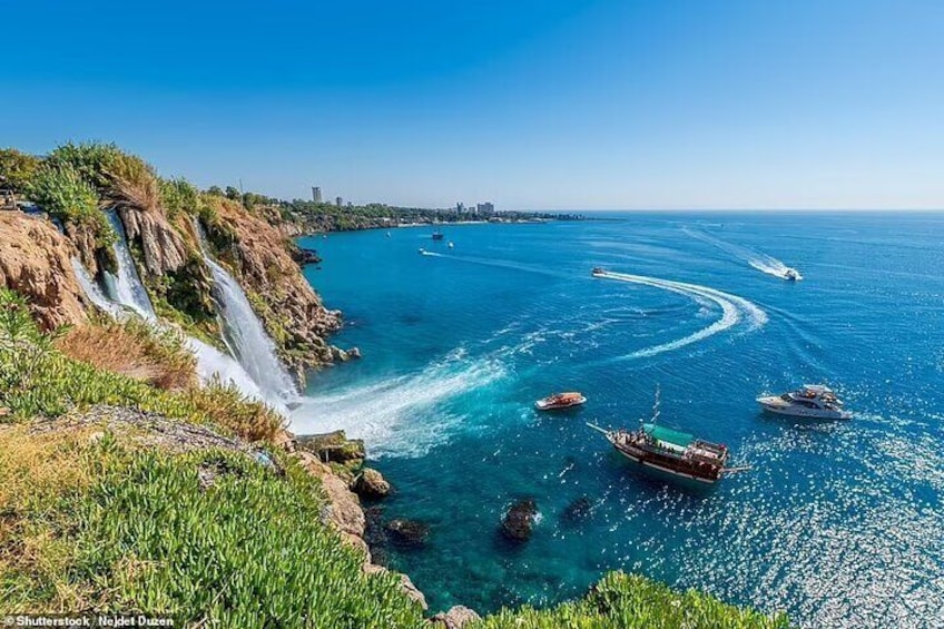 Duden Waterfall Boat Trip with Pickup, Lunch & Swimming Break