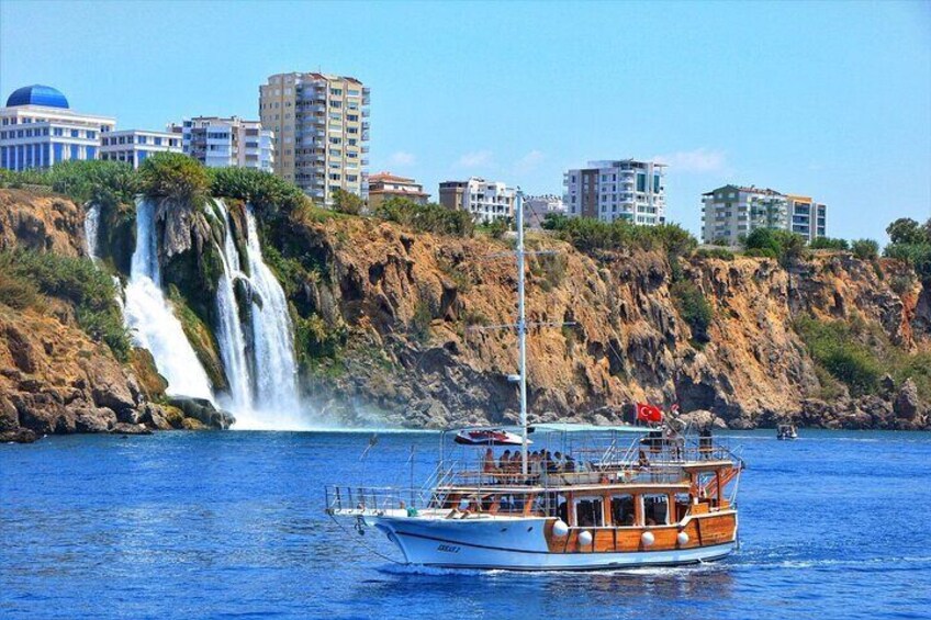 Duden Waterfall Boat Trip with Pickup, Lunch & Swimming Break
