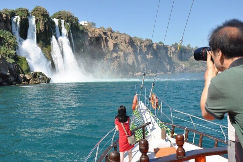 Duden Waterfall Boat Trip with Pickup, Lunch & Swimming Break