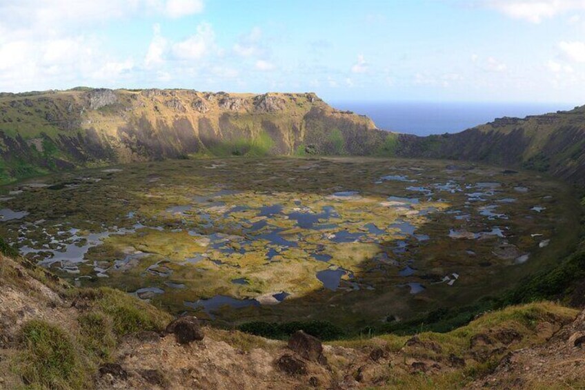 The RANO KAO crater one of the most beautiful views of Rapa Nui.