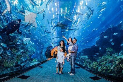 Visite combinée de Burj Khalifa et de l'aquarium de Dubaï