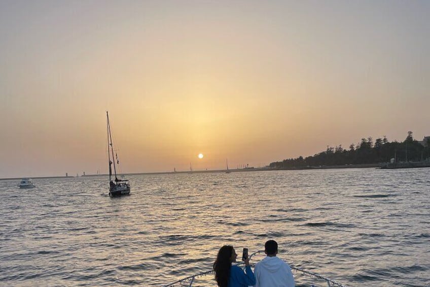 Sunset on the Douro River by Yacht