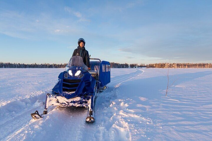 Family Snowmobiling in Rovaniemi, Apukka Resort