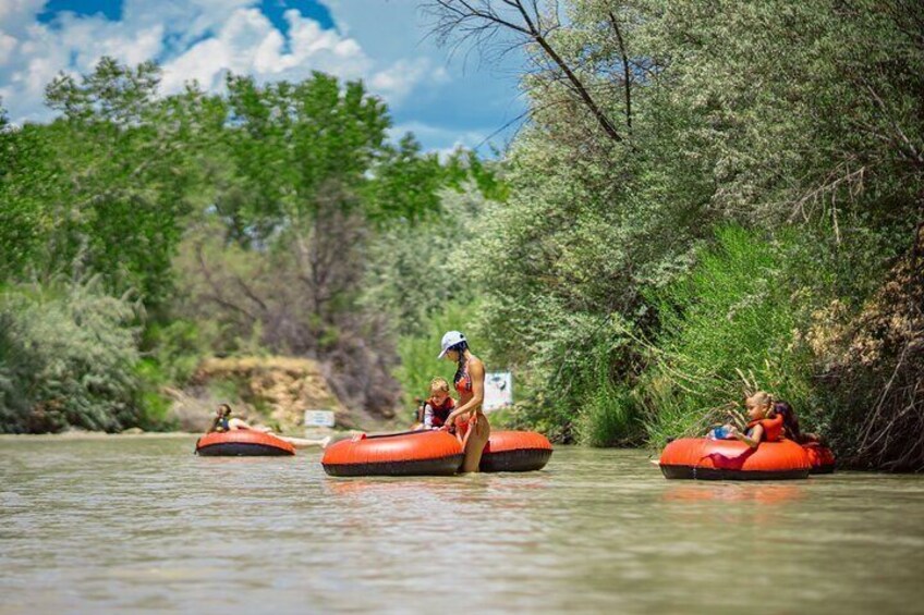 Enjoy a tubing adventure on the Virgin River in Zion National Park