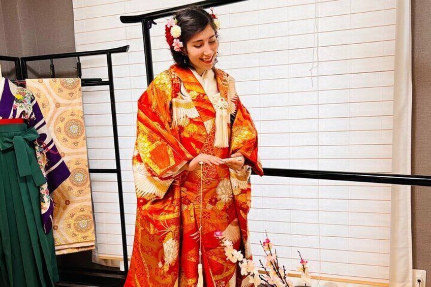 Kimono experience and Japanese home-cooking lesson