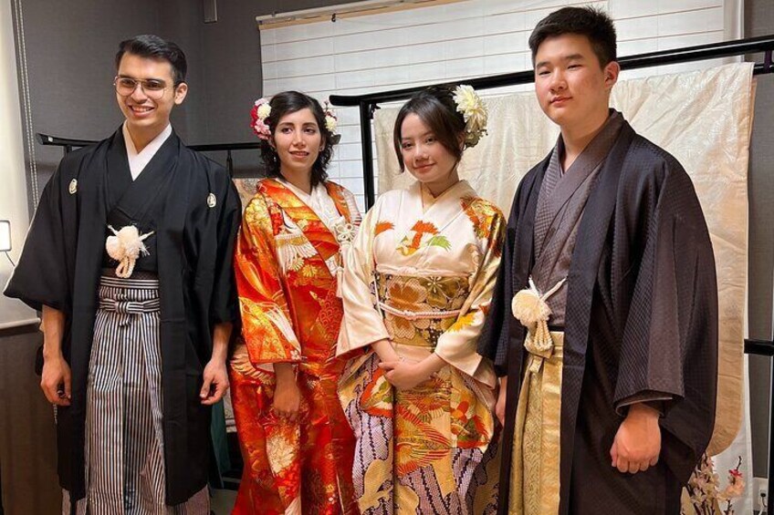  Kimono experience and Japanese home-cooking lesson
