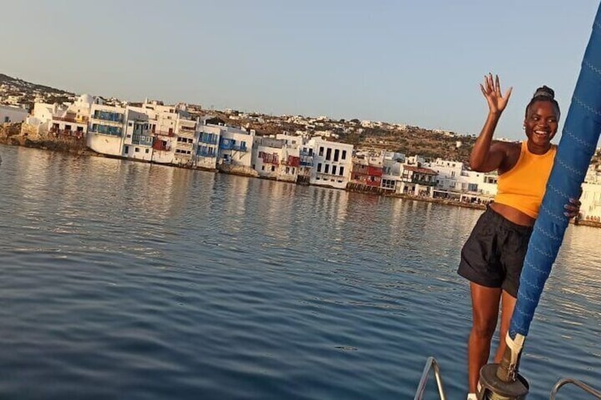 Sunset cruise to Delos & Rhenia islands, Fingerfood& free Drinks