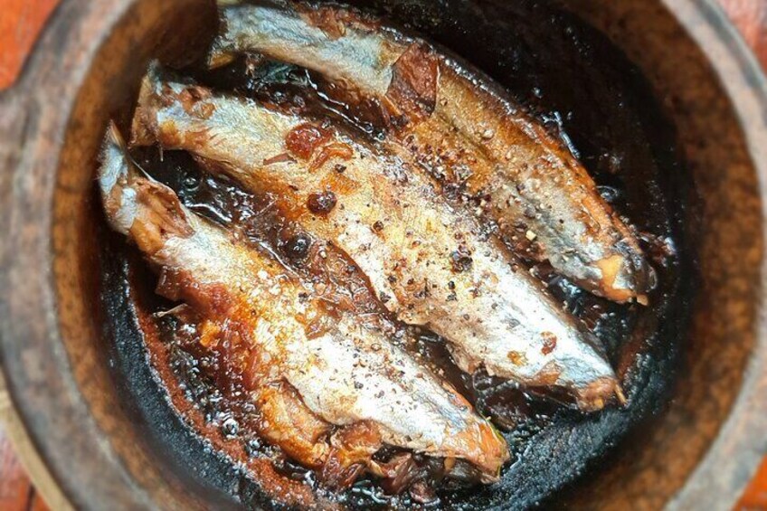 Tasty braised Mekong River fish.
