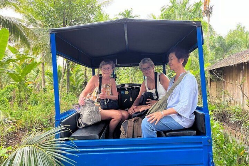 You might hop on a tuktuk if you travel in a larger group