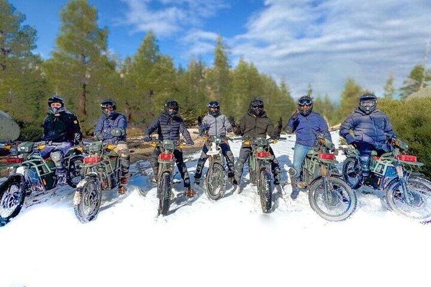 Electric dirt biking in the snow with Tahoe Outdoor Adventures!