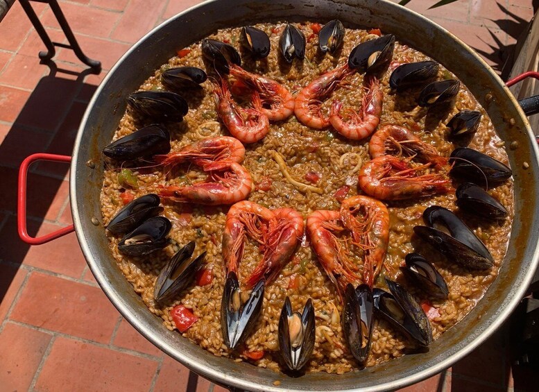 Picture 3 for Activity Barcelona: Paella Seafood Master Cooking Class with Sangria