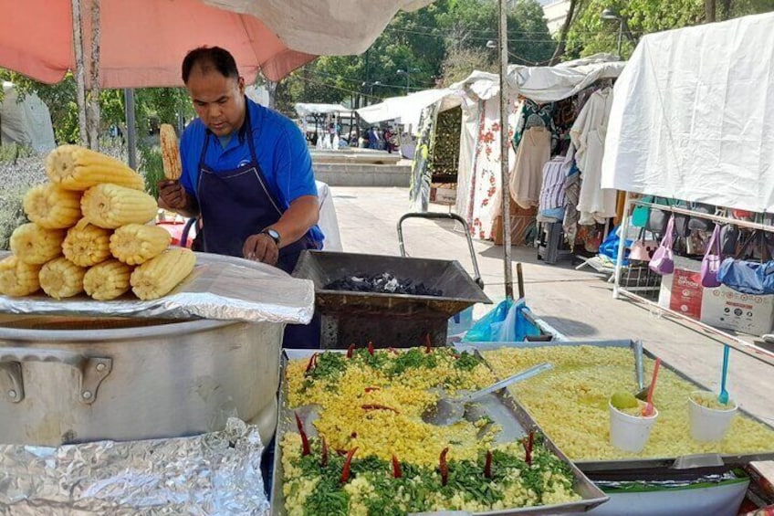 Street corn is also on the menue