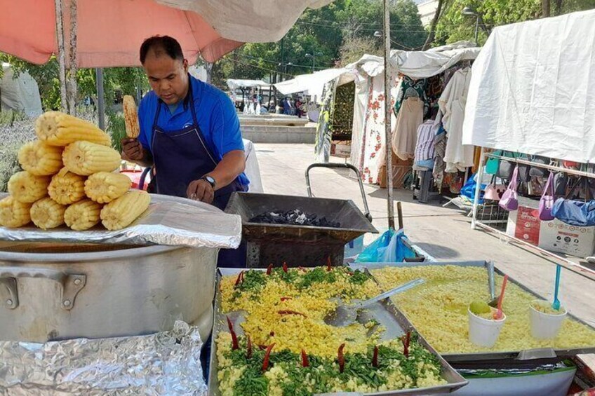 Street corn is also on the menue