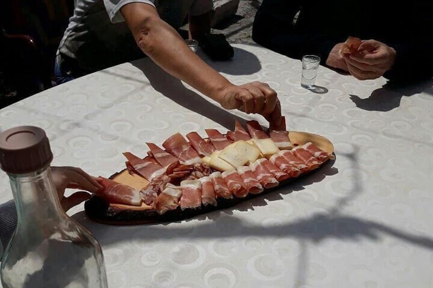 Homemade food in Njegusi Village