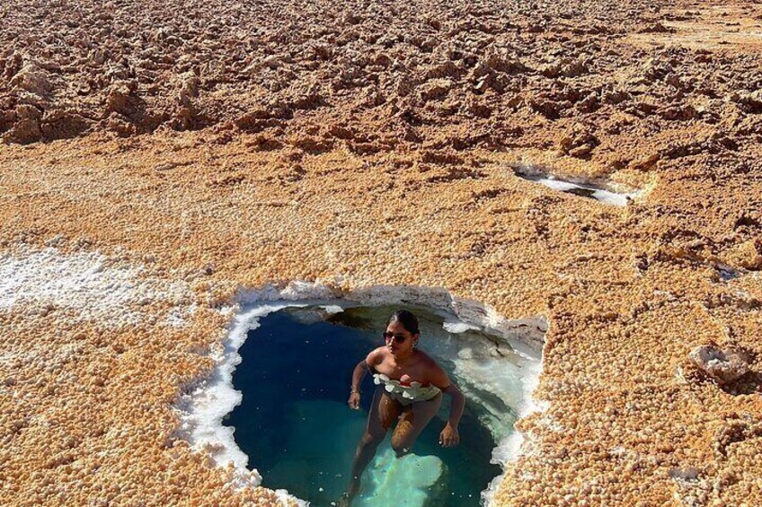 Small salt pool lake
