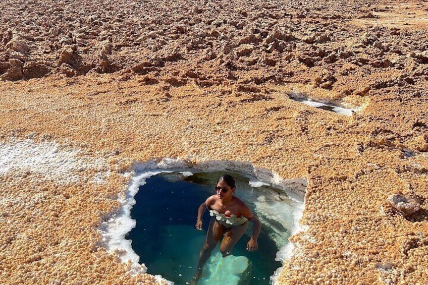 Small salt pool lake