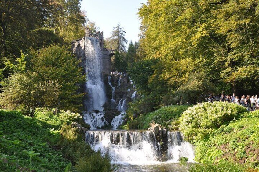 Unesco world heritage trick fountains in the Bergpark Wilhelmshöhe