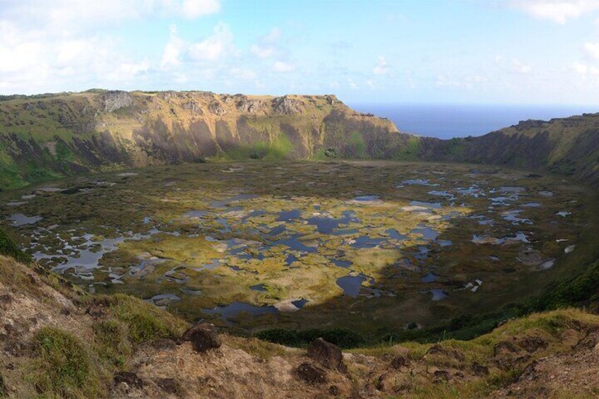 The RANO KAO crater one of the most beautiful views of Rapa Nui.