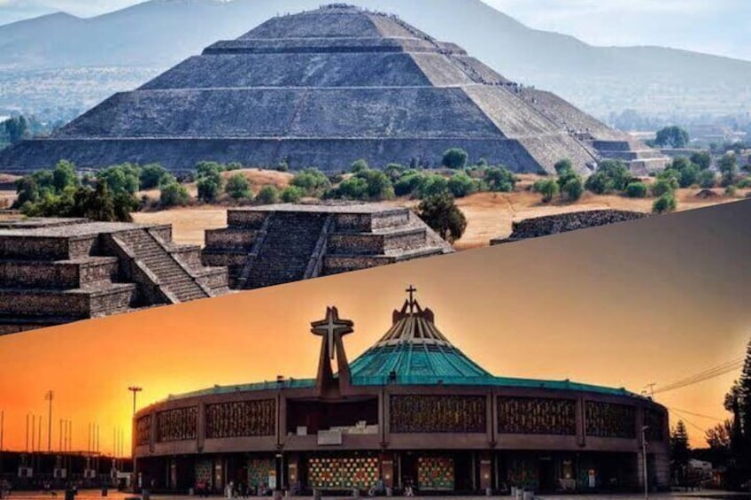 CDMX: Teotihuacan Tour with Transport, Basilica & Tlatelolco