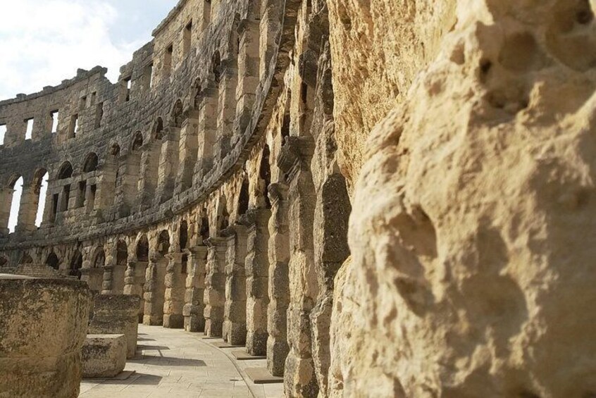 A detail of the Roman amphitheater