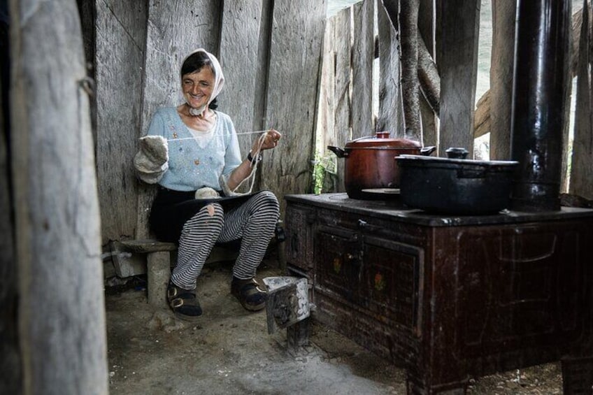 Meet & greet local shepherds and experience authentic home life in an Albanian "Stan".