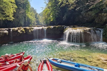 Kayaking in Mreznica Waterfalls near Slunj and Plitvice Lakes