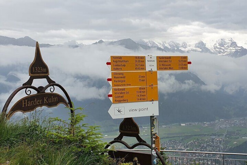 Interlaken to Harder Kulm Cable Car Ticket (Top of Interlaken)