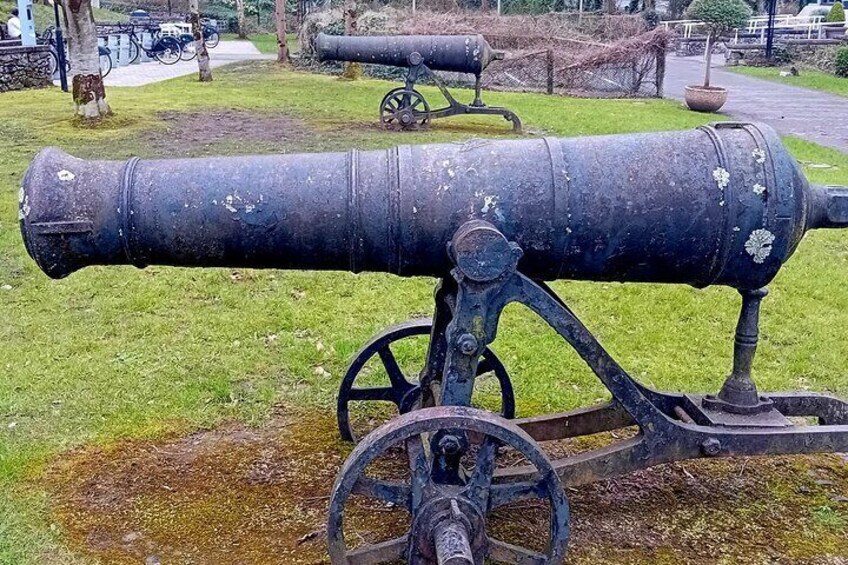 These Canon guns once located in the main Square were used by the Connaught Rangers in the 1854 - 1856 Crimean War.