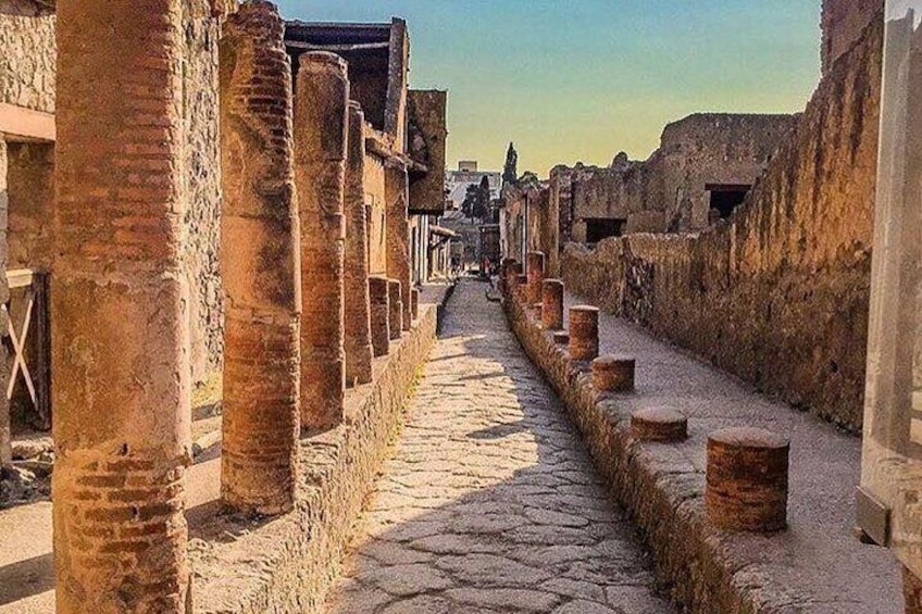 Visit the excavations of Pompeii and Herculaneum from Naples