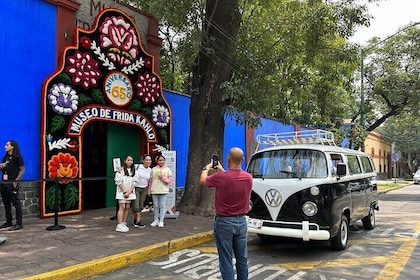 Mexico City Private tour to Coyoacan & Xochimilco on 1975 VW Bus