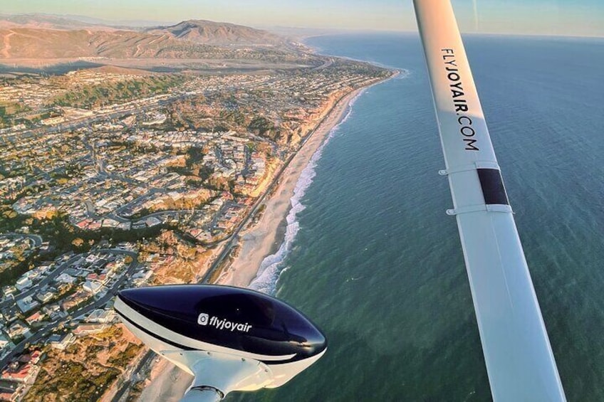 Private Airplane Ride over Orange County coastline