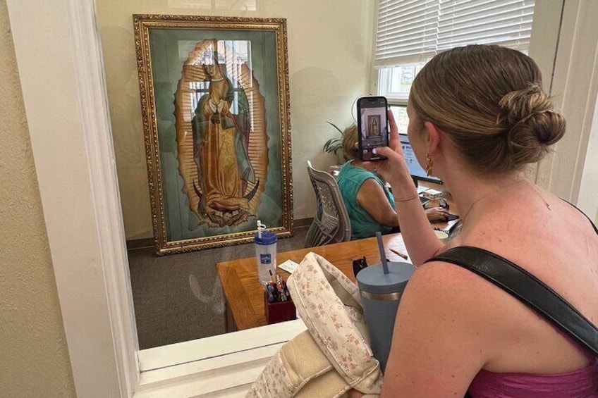 Here’s Hannah photographing a Guadalupe she spotted while walking with us! 