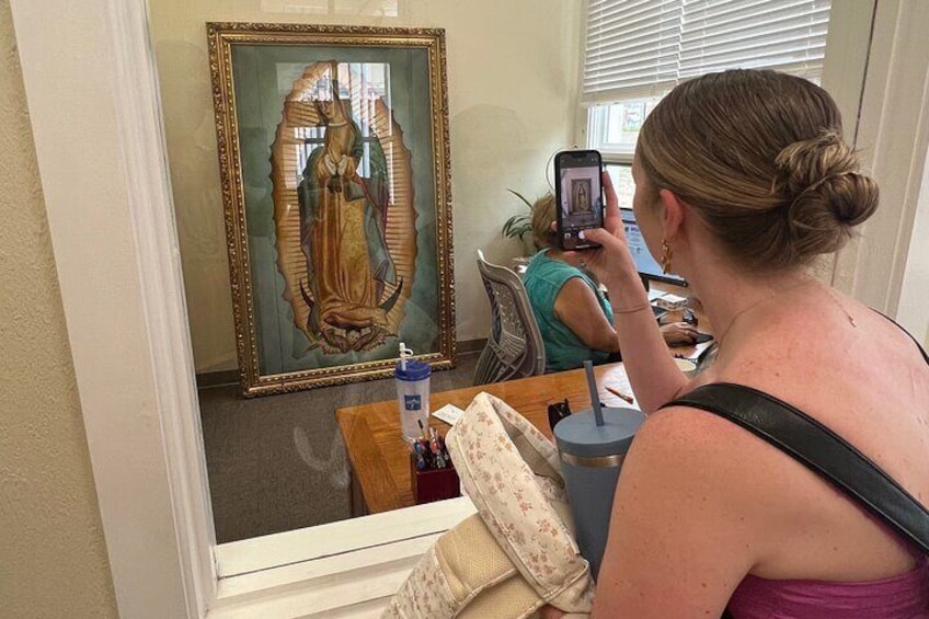 Here’s Hannah photographing a Guadalupe she spotted while walking with us!