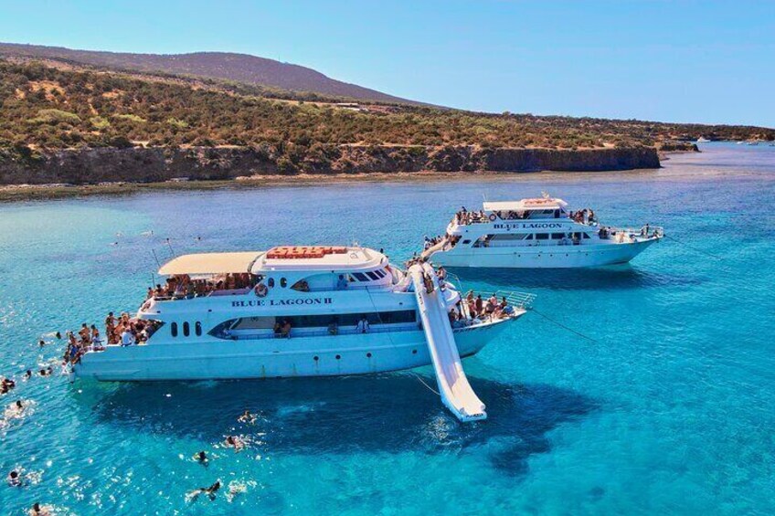 BLUELAGOON CruiseWith Slide and Aircondition Transfer from Paphos