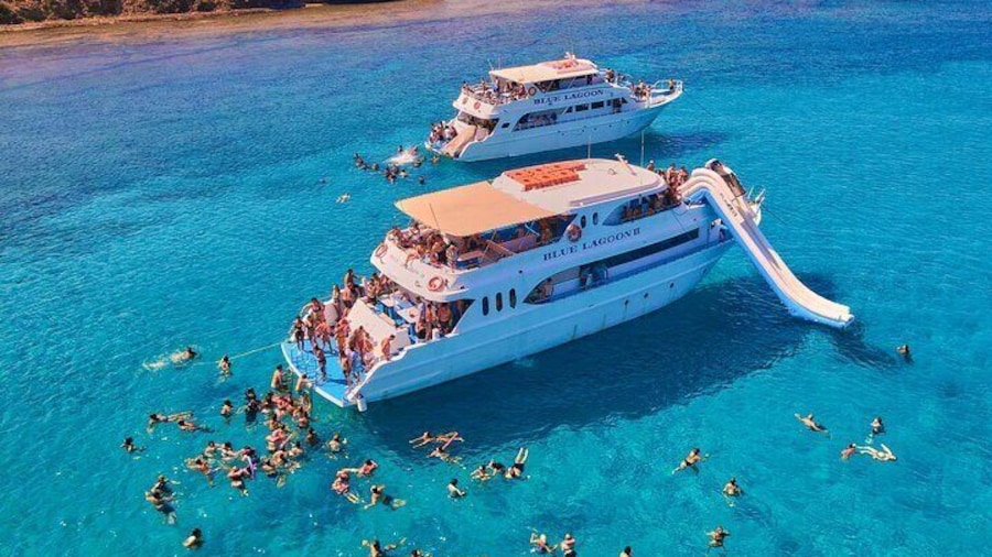 BLUELAGOON CruiseWith Slide and Aircondition Transfer from Paphos