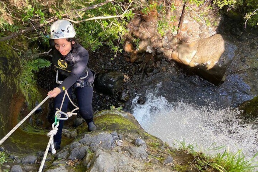 Get ready for an exciting rope descent adventure on the magnificent Correntoso River!