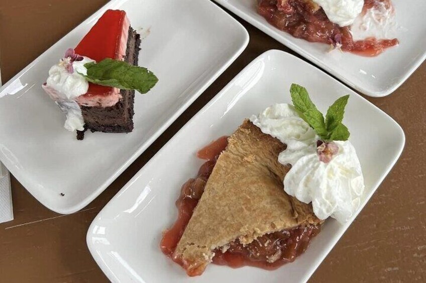 Fresh-made cheesecakes &/or pie + coffee/tea INCLUDED!