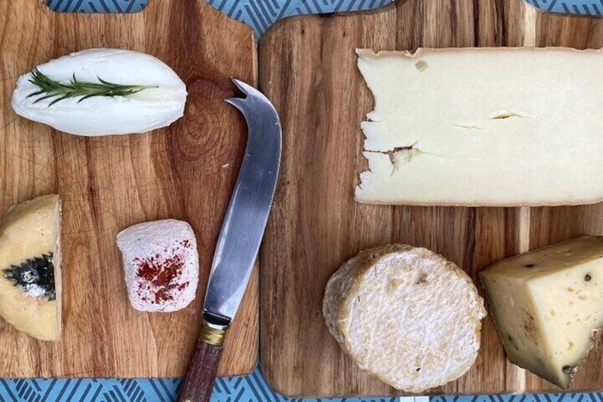 Sample seasonal and local cheeses