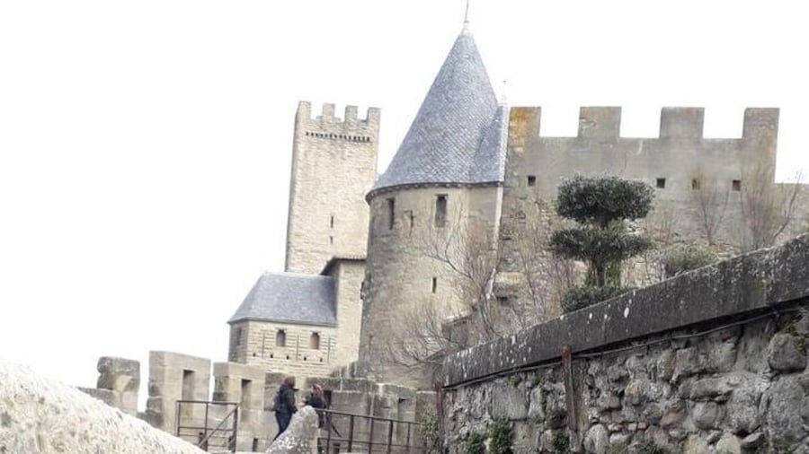 View on the west rampart of the city of Carcassonne