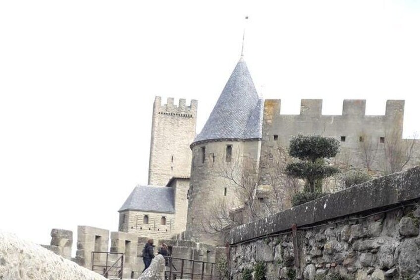 View on the west rampart of the city of Carcassonne