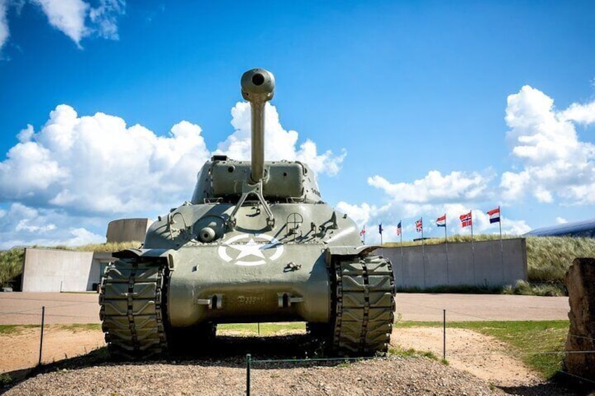 American Tank in Utah Beach, Normandy France