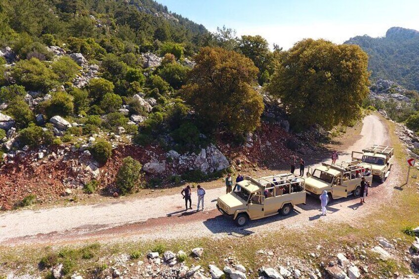 Marmaris Jeep Safari Tour With Waterfall and Water Fights