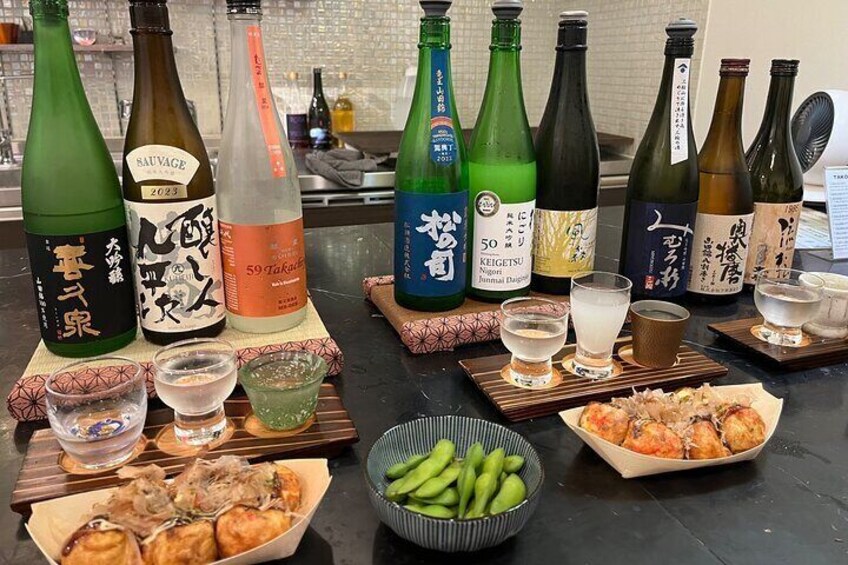Osaka SAKE Tasting with Takoyaki DIY