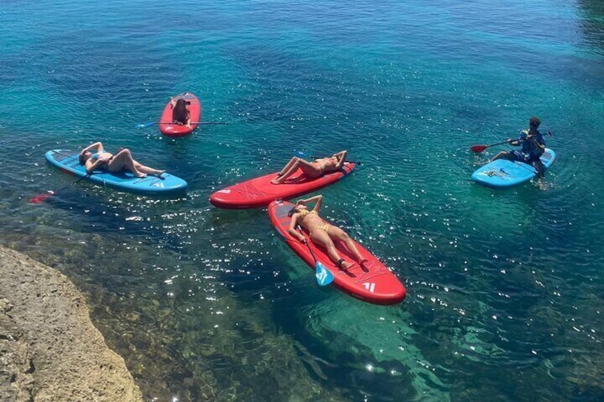 SUP tour in the crystal clear waters under the Sella del Diavolo