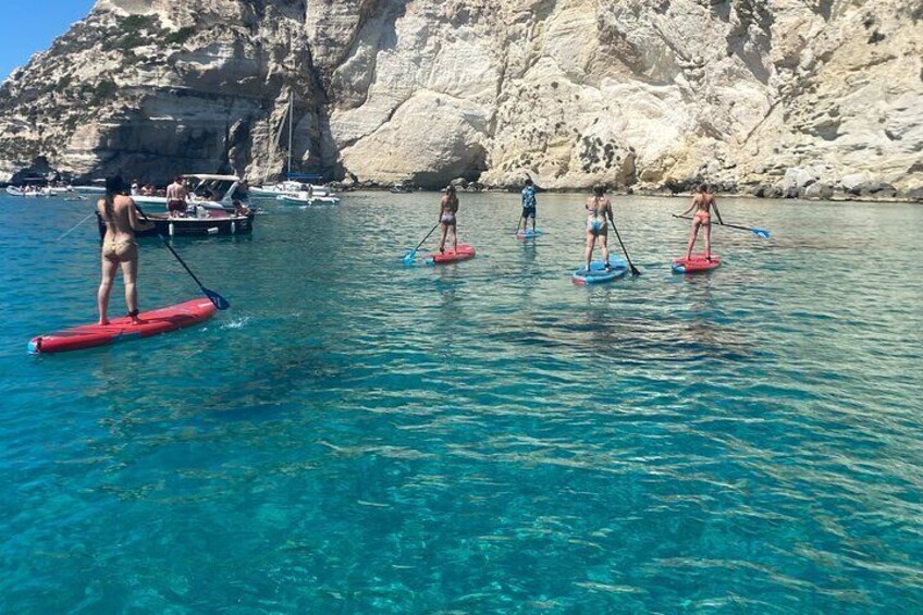 SUP tour in the crystal clear waters under the Sella del Diavolo