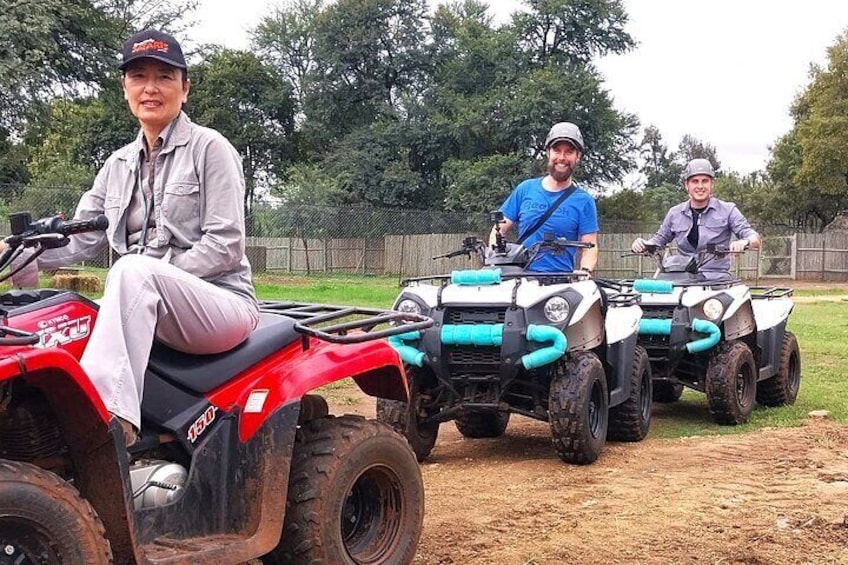 Getting ready for the quadbike safari 